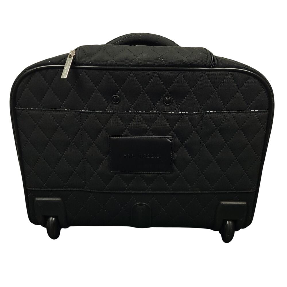 Vera Bradley Quilted Rolling Carry On Travel Bag Luggage Suitcase Black - Picture 7 of 16